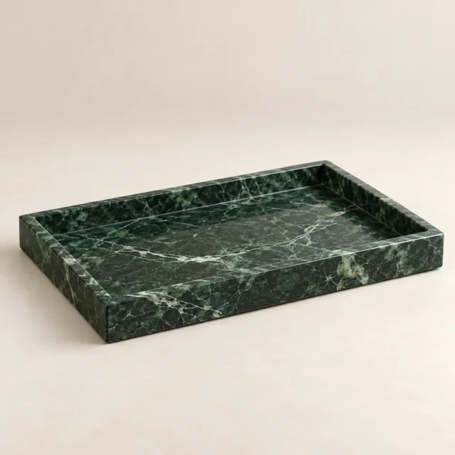 Decorative Tray Forest Green Marble