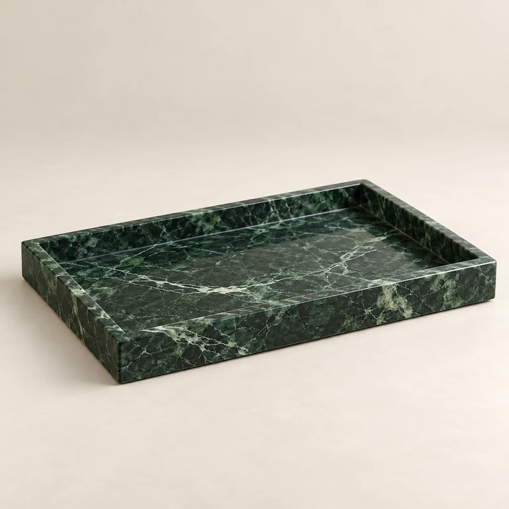 Decorative Tray Forest Green Marble
