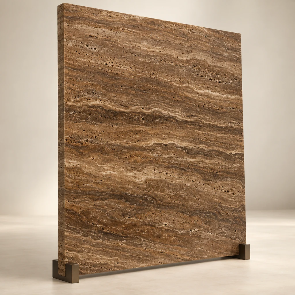 Reception Feature Slab Noce Travertine
