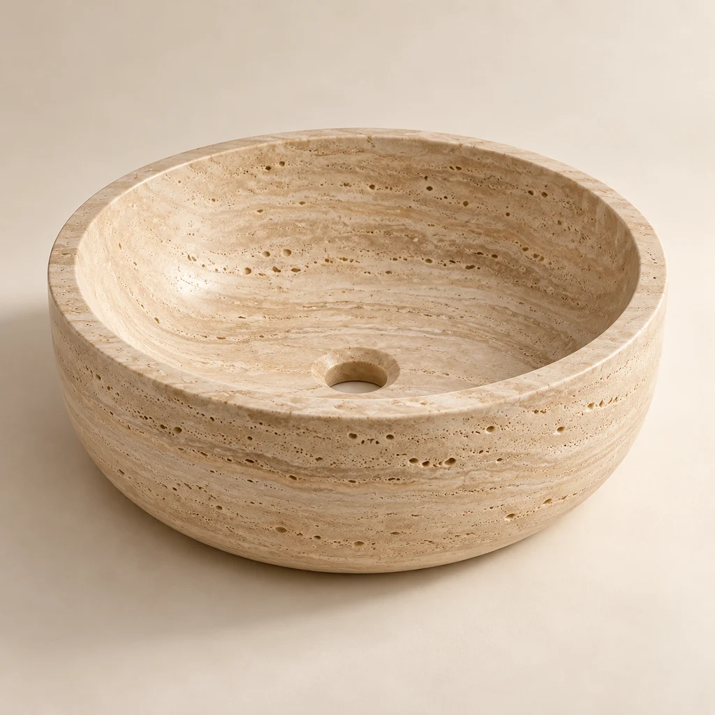 Stone Basin Classic Beige Travertine