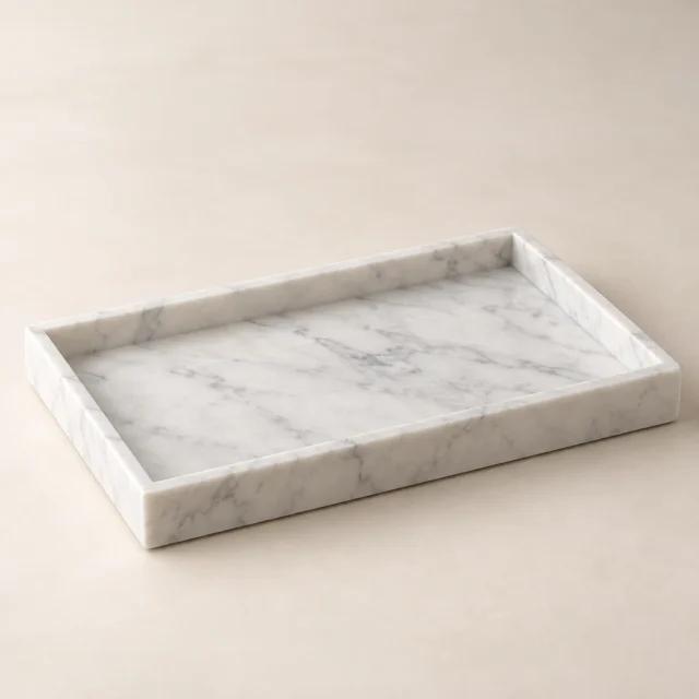 Carrara Marble Rectangular Tray