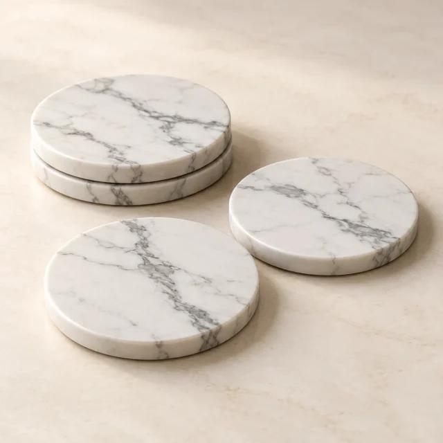 Coaster Set Statuario Porcelain