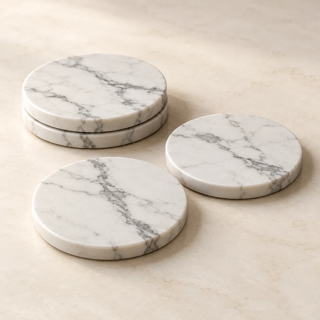 Coaster Set Statuario Porcelain