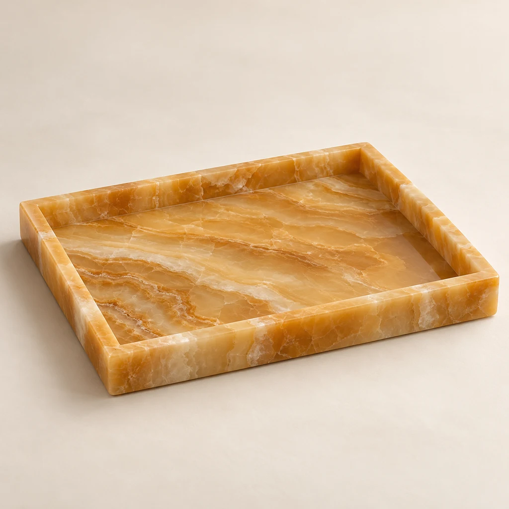 Decorative Tray Honey Onyx