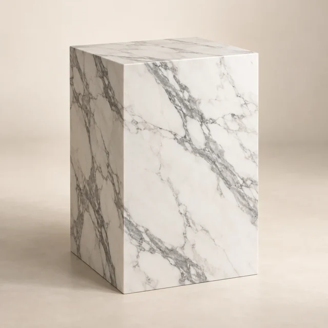 Display Plinth Calacatta Marble