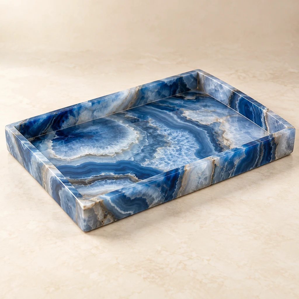 Decorative Tray Blue Agate