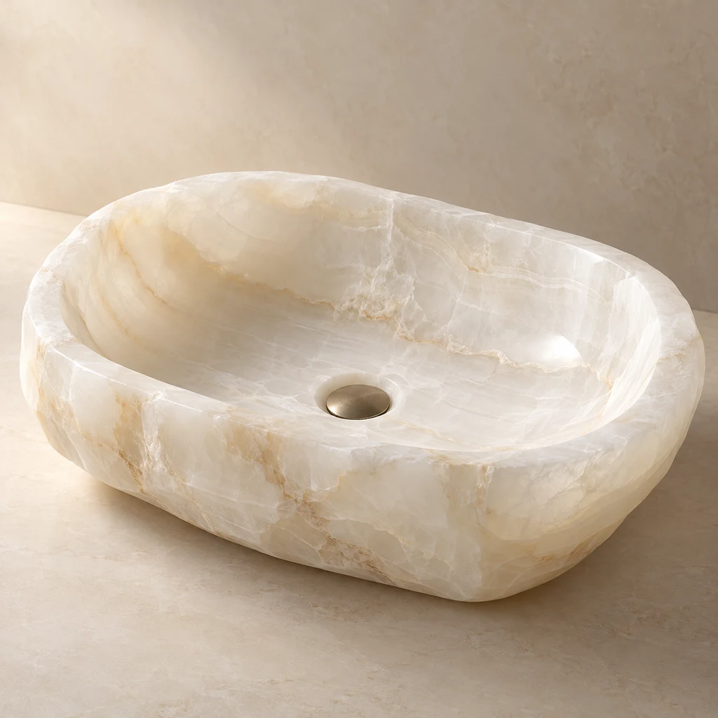 Stone Basin White Onyx