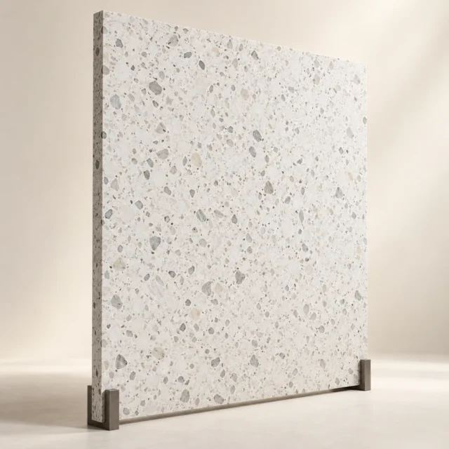 Reception Feature Slab White Terrazzo